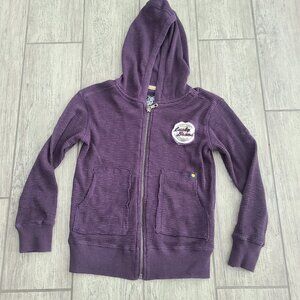 Lucky Brand girls long sleeve zippered sweater purple size 5